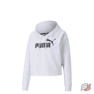 Ess cropped logo hoodie tr wmn's