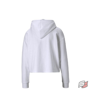 Ess cropped logo hoodie tr wmn's