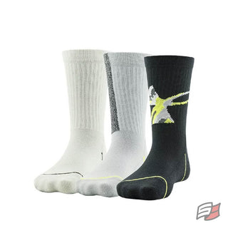 Ua phenom crew socks jr (3-pack)