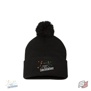 Pom-pom cuffed beanie