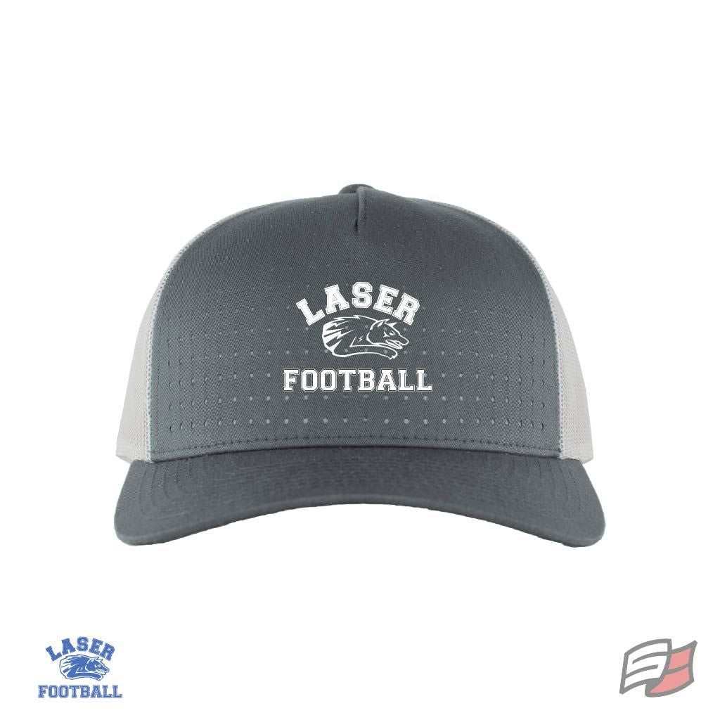 Perforated 5-panel trucker snapback cap