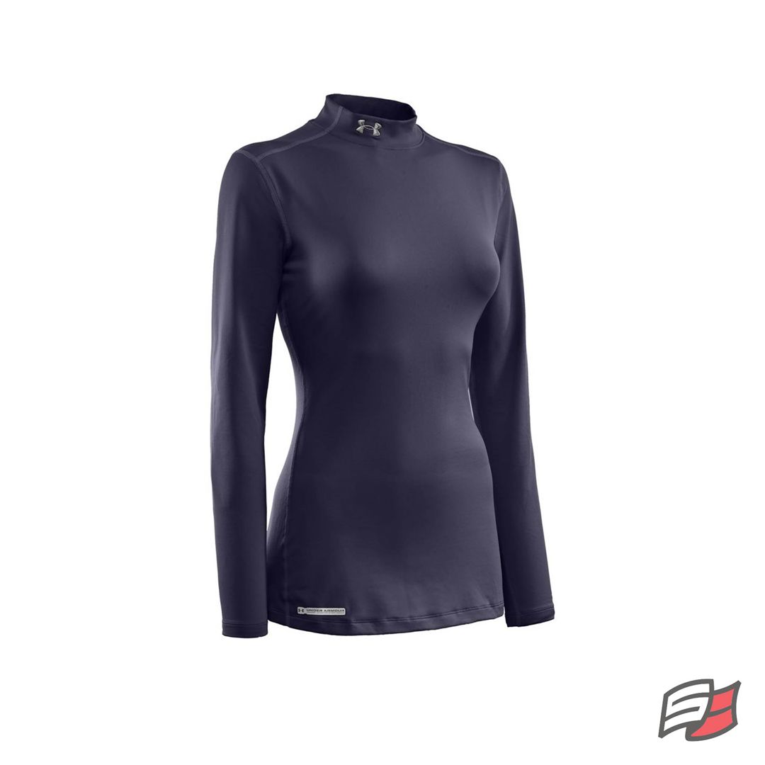 Coldgear fitted l/s mock femme