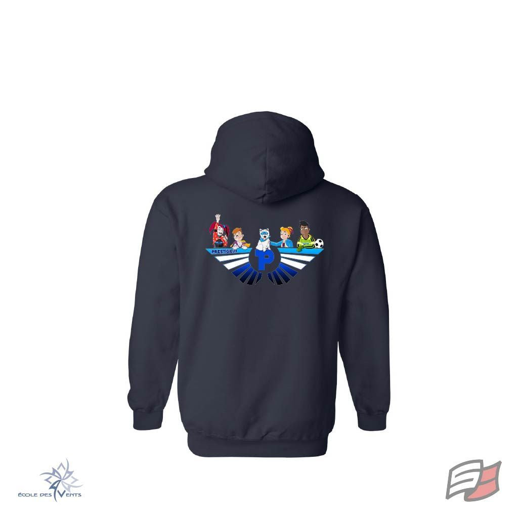 Gilet à capuchon marine adulte