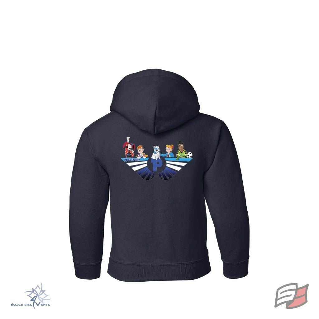 Gilet à capuchon marine junior