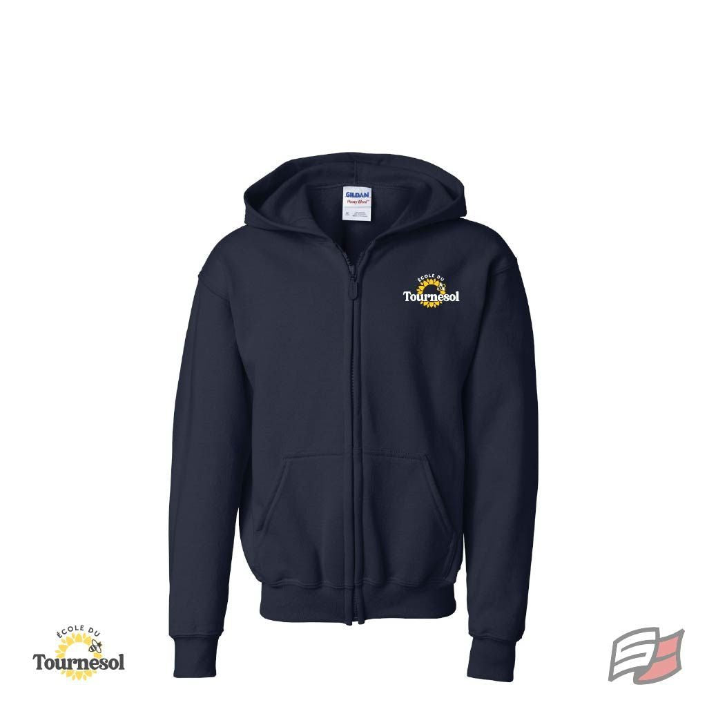 Veste avec zip tournesol junior