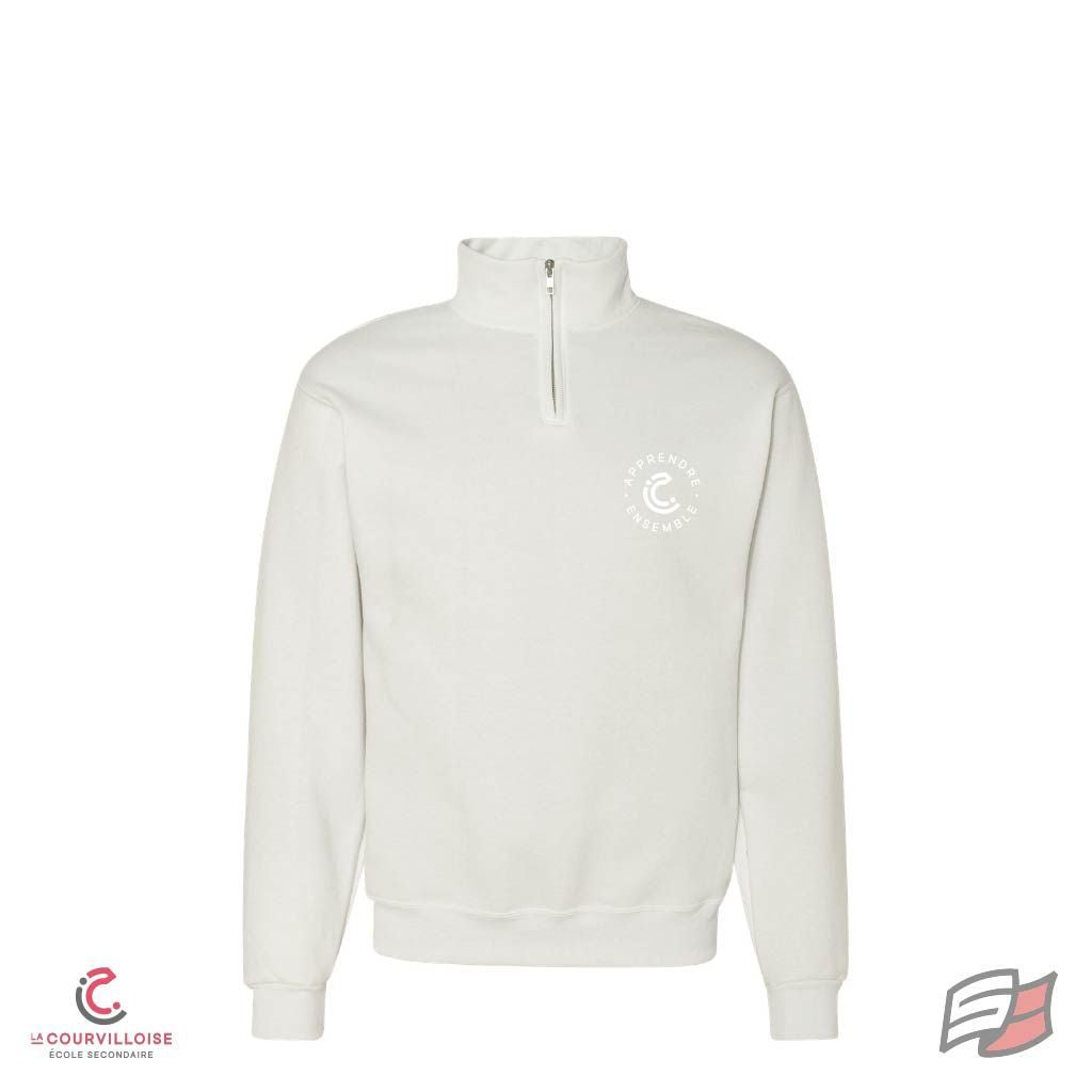 1/4 de zip brodé ad - apprendre-ensemble