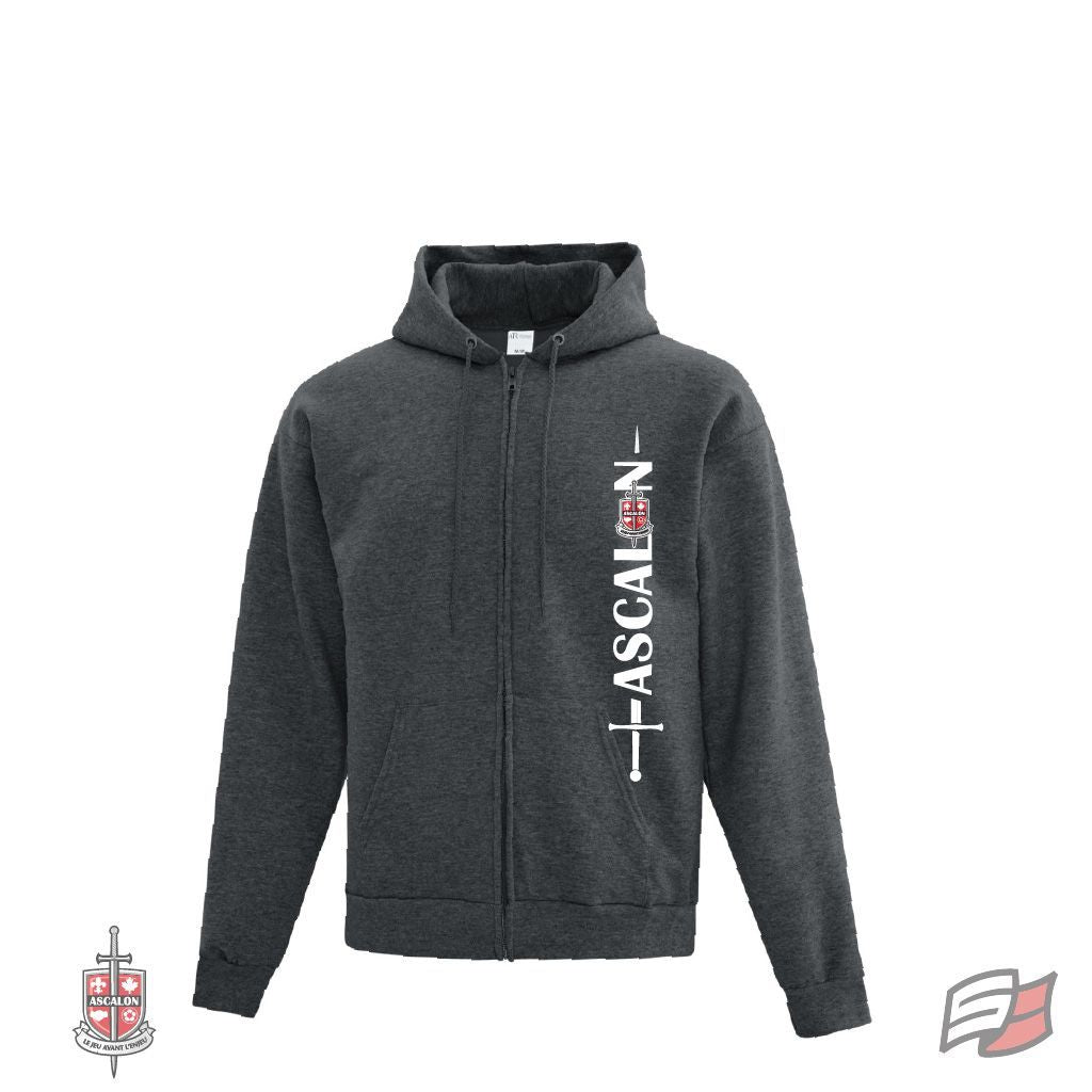 Veste à capuchon jr gris foncé chiné