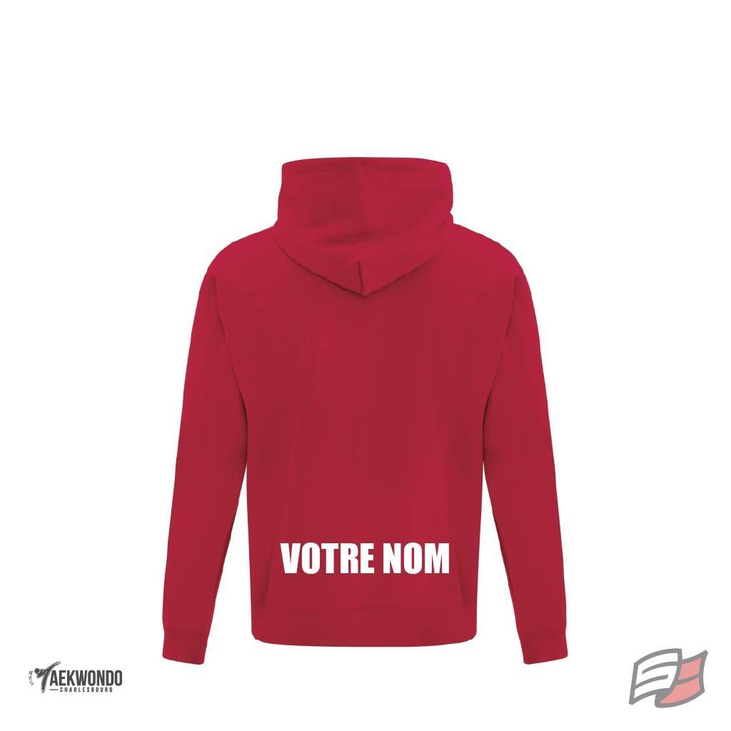 Gilet à capuchon avec zip rouge