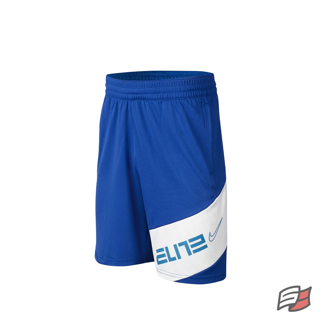 Short basketball elite jr bleu/blanc