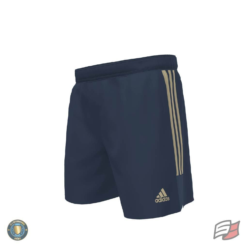 Short de match marine/or adulte u13+