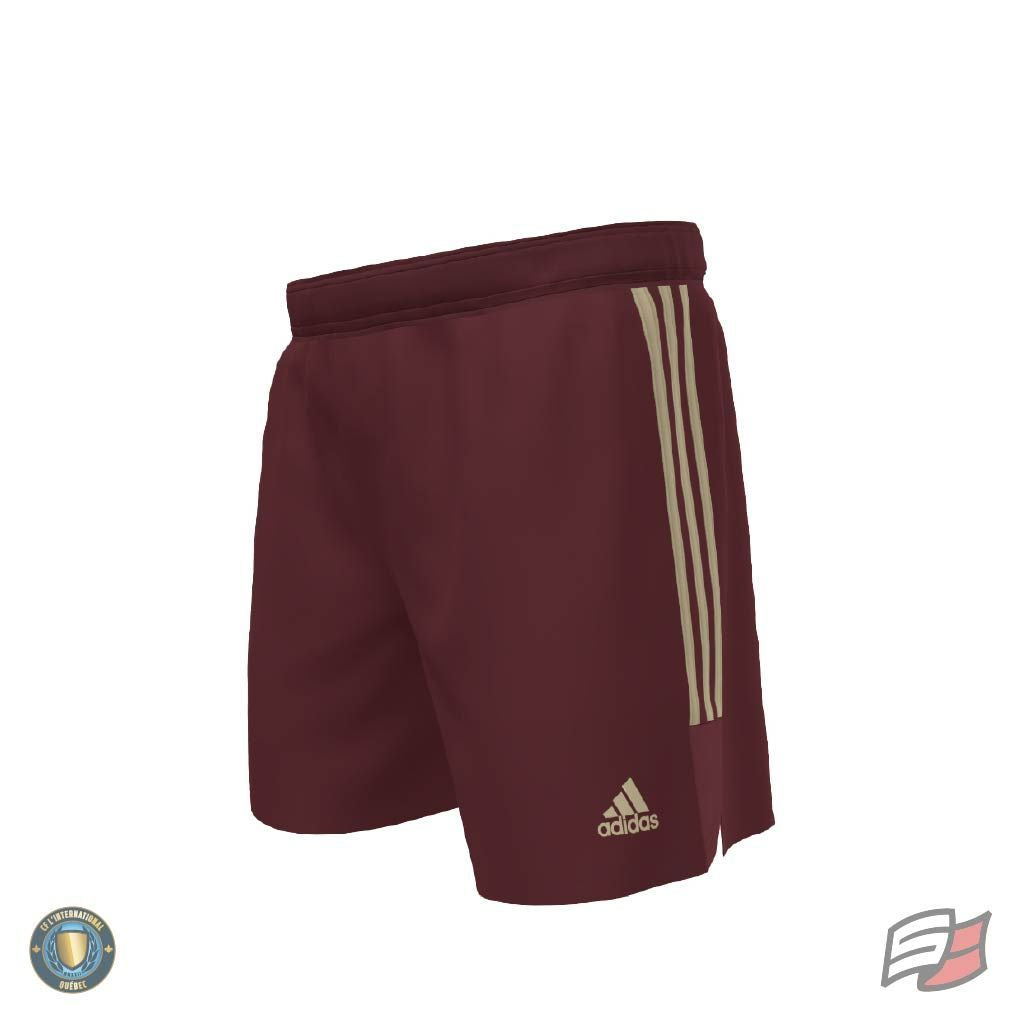 SHORT DE MATCH BOURGOGNE/OR ADULTE AAA