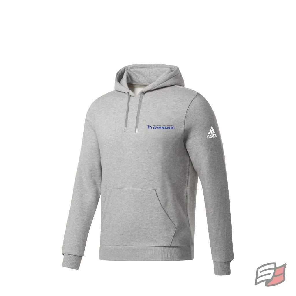 ADIDAS GILET À CAPUCHON GRIS ATHLÉTIQUE