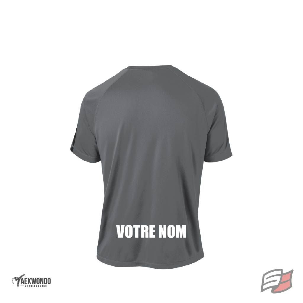 Tshirt dryfit femme gris/noir