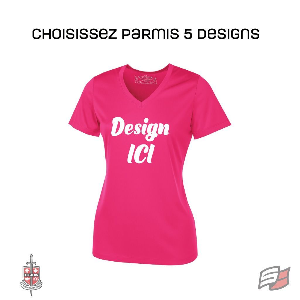 Gilet dryfit m/c col en v femme rose