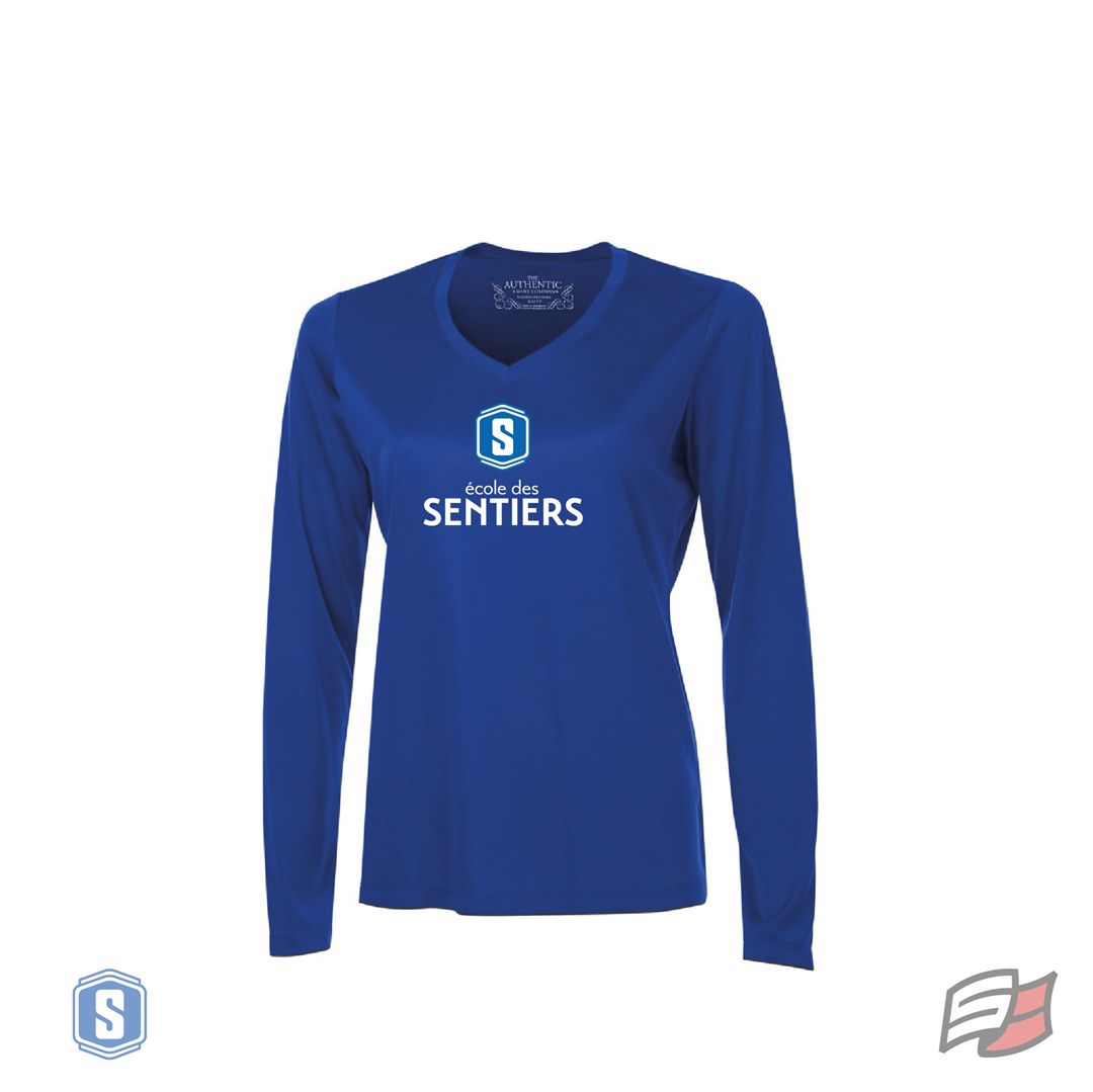 Gilet col en v manches longues femme