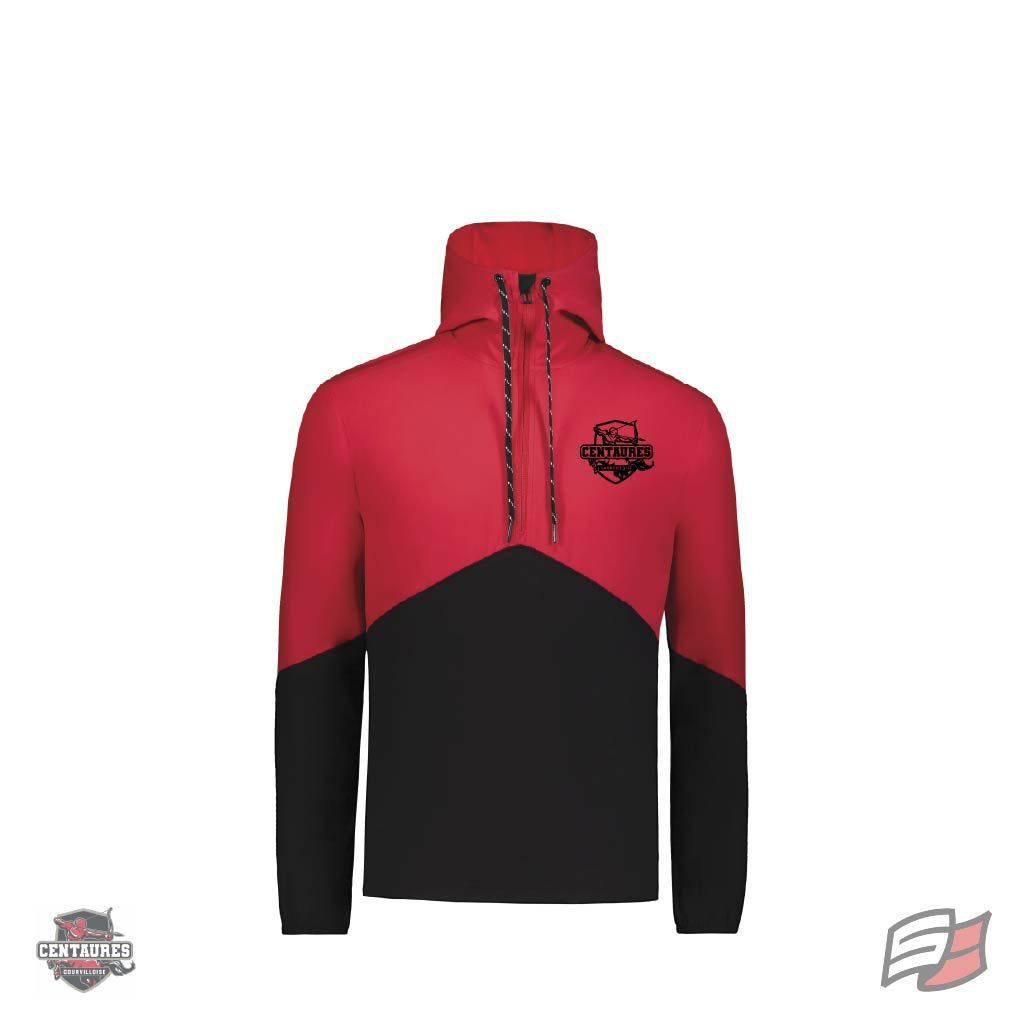 Veste 1/2 zip à capuchon adulte