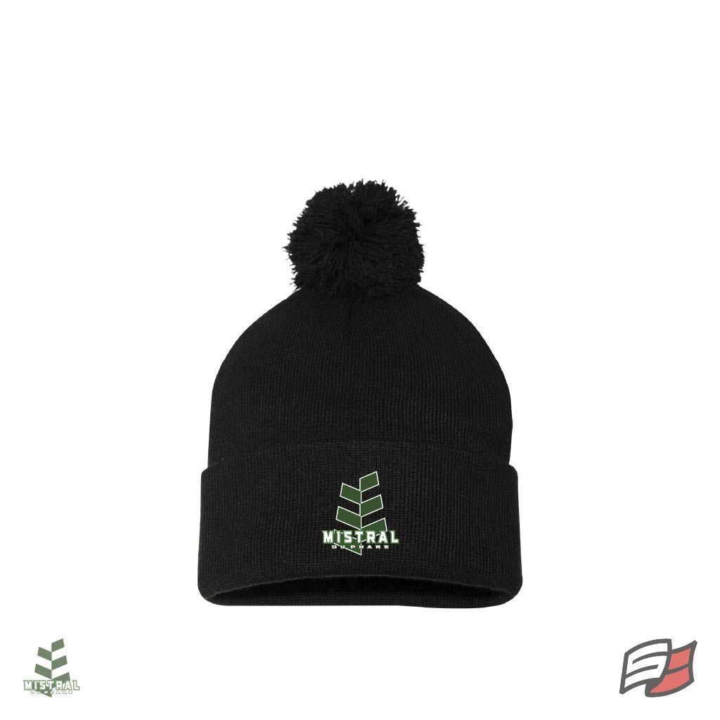 Tuque à rebord avec pompon Mistral