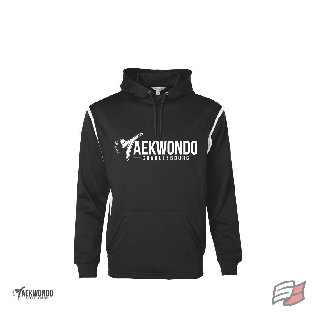 Gilet à capuchon noir/blanc