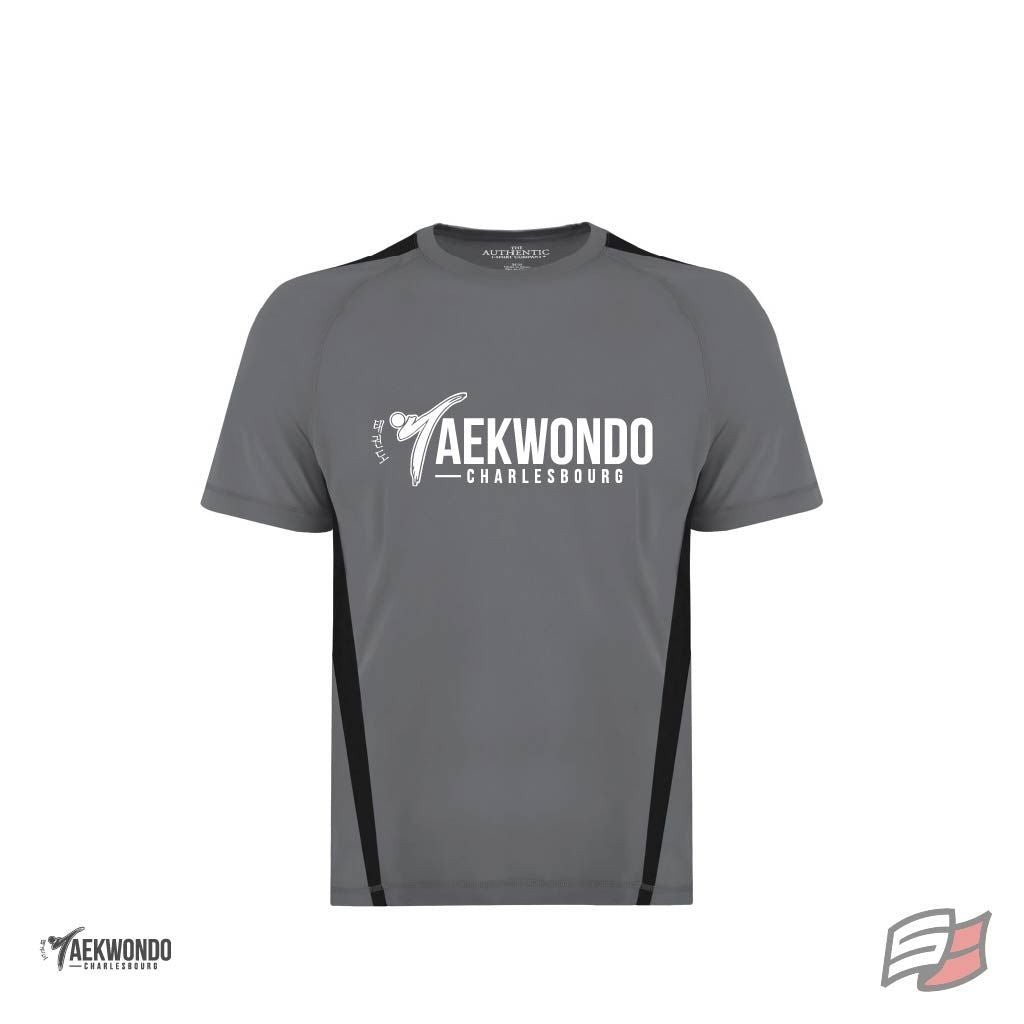 TSHIRT DRYFIT GRIS/NOIR