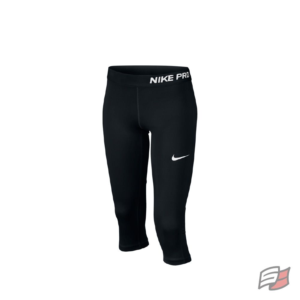 Women's Black Nike Pro Capri